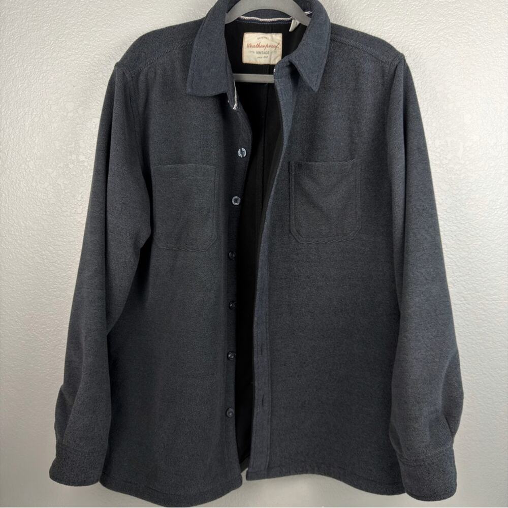 Weatherproof Men's Dark Bluish Gray Shirt Jacket, Large